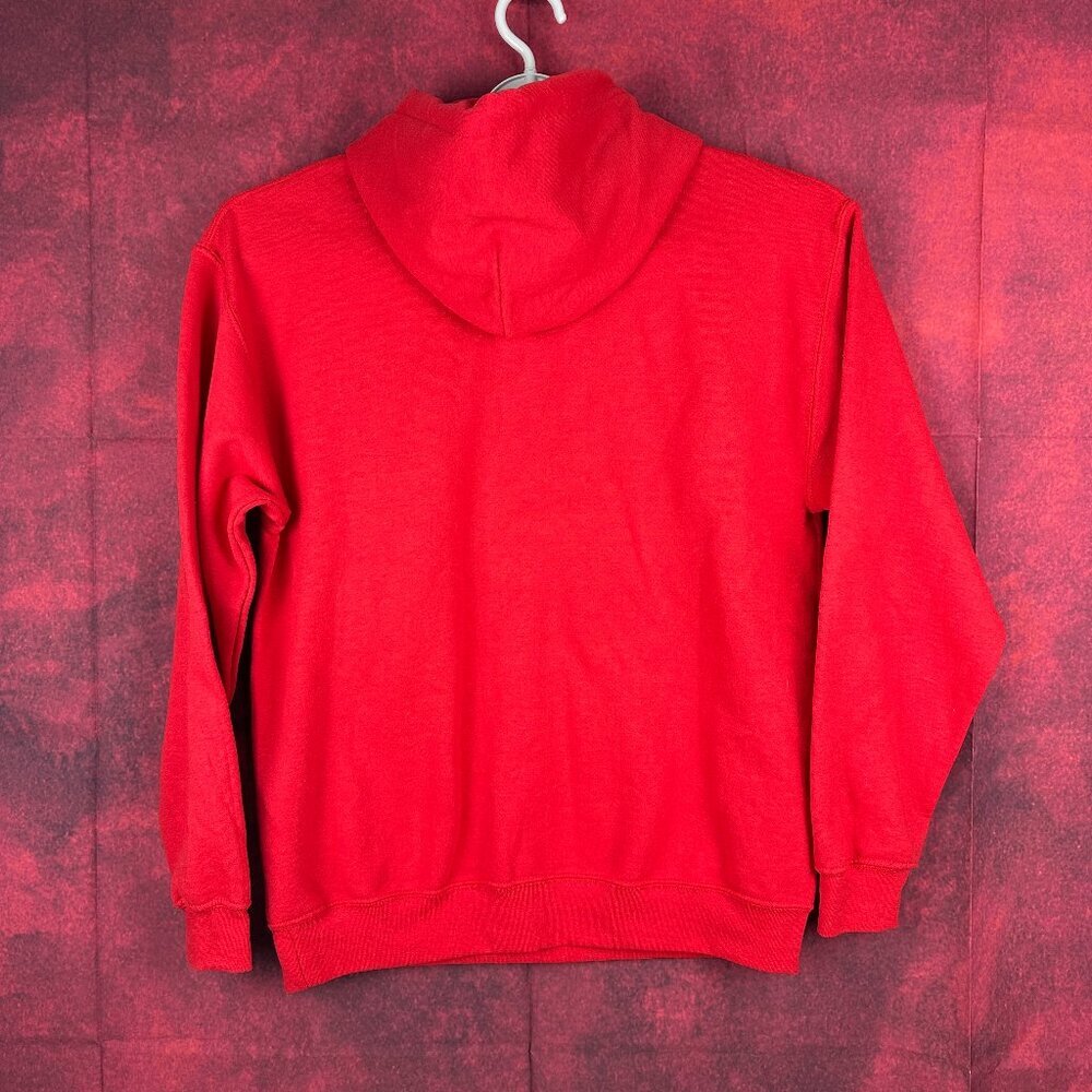 KANSAS CITY CHEFS MEN'S HOODED PULLOVER RED SWEATSHIRT , SIZE M MEDIUM - Picture 4 of 8